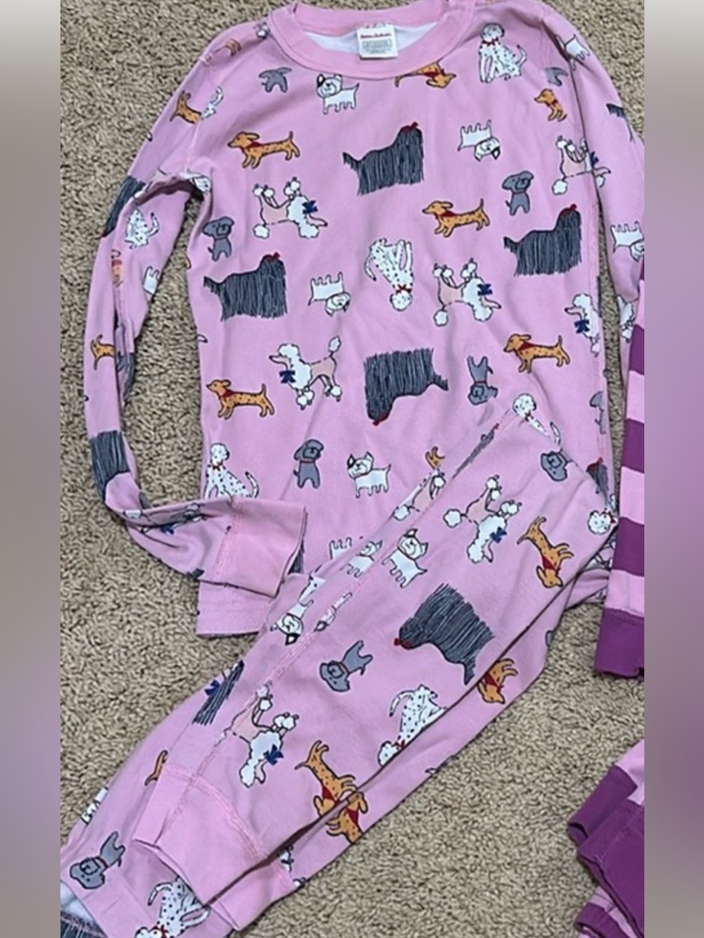 Hanna Andersson Pink Dog Print Pajama Set